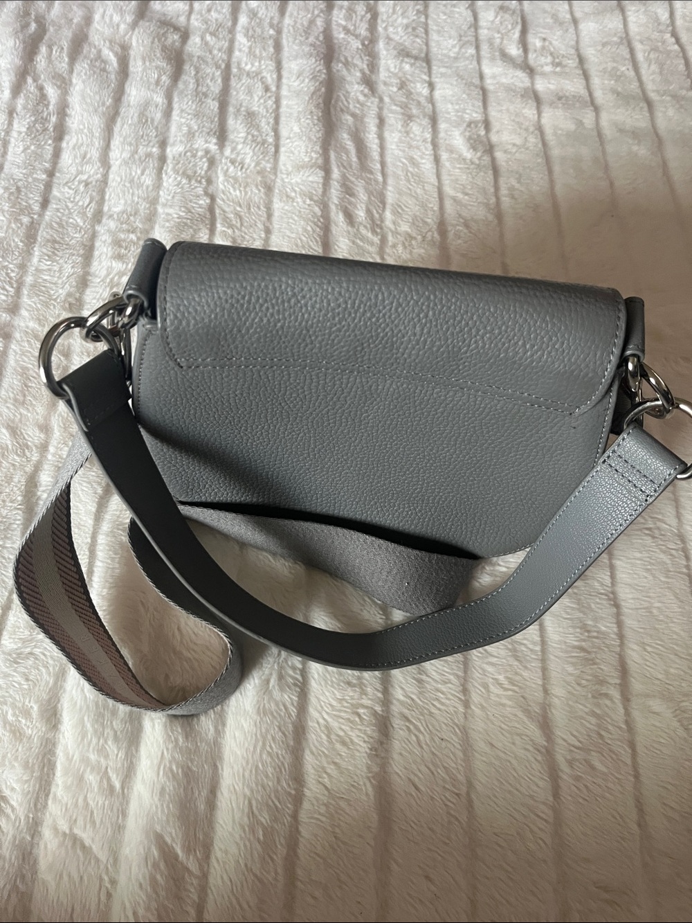 Ted Baker London Amali Leather Crossbody and Shoulder Gray Bag - Picture 6 of 12
